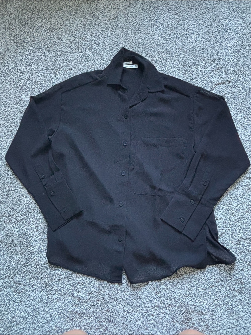 Abercrombie Oversized Sheer Button Down Shirt Sz XS